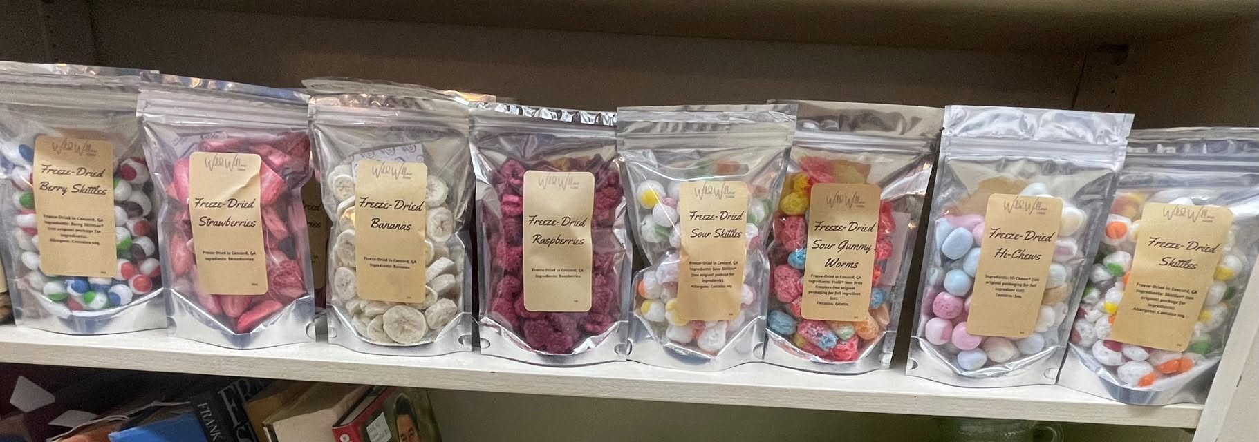 Wild Willow Farm freeze-dried fruits, candies and snacks
