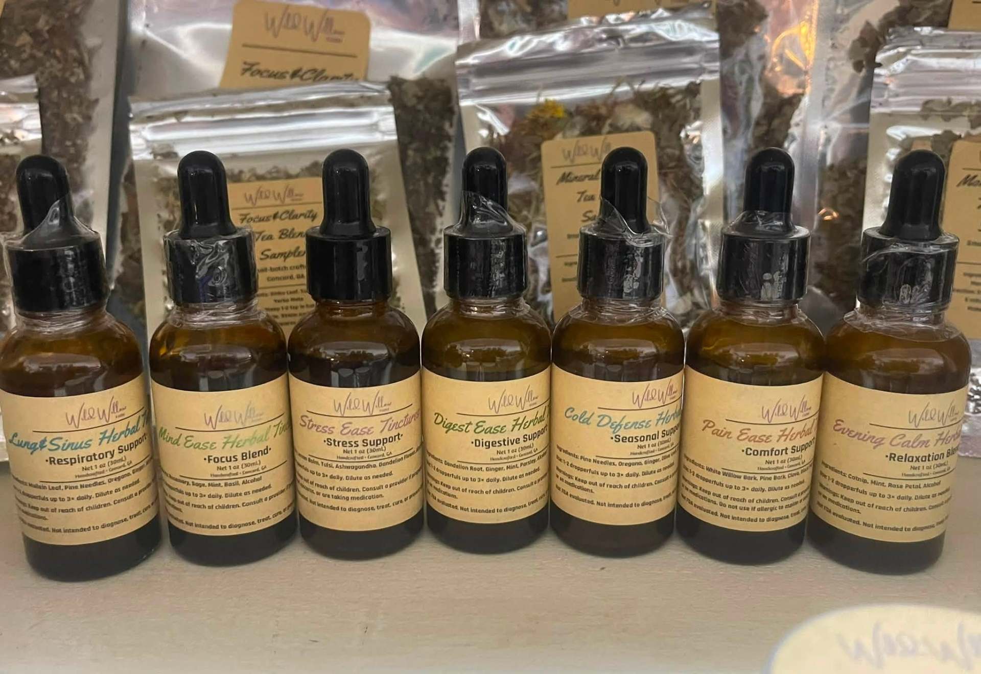 Wild Willow Farm herbal tinctures