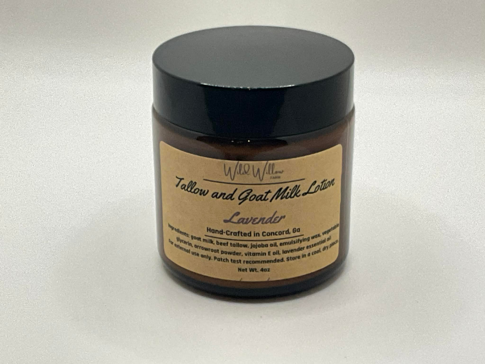 Lavender tallow and goat milk lotion jar